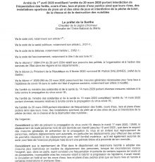 ARRÊTÉ PRÉFECTORAL PORTANT SUR DIVERSES INTERDICTIONS